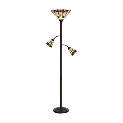 Lampe de table en verre teint Tiffany