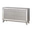 Ensemble de chambre à coucher 4 pièces Tinya en gris et mercure métallique-1028602873