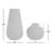 Aldrin 2 Piece Black Metal Table Vase Set