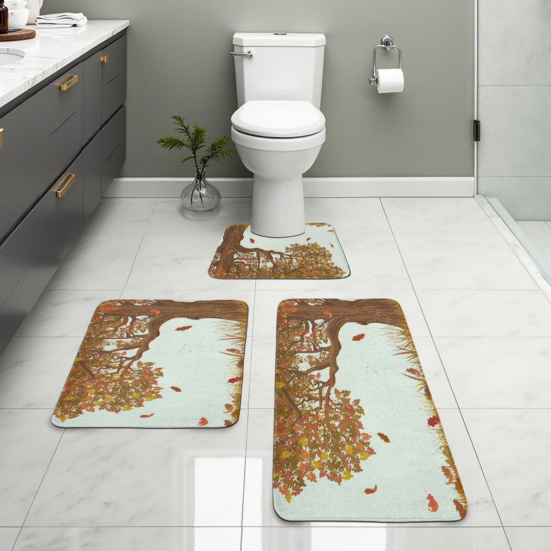  Ensemble de tapis de salle de bain 3 pièces Autumn
