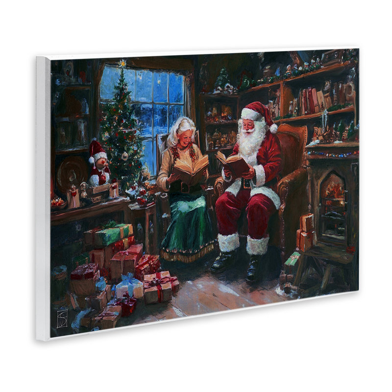 Plaque murale joyeuse M. et Mme Claus, design par Sara Culpepper, H 13 po x l 19 po