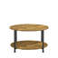 3-Piece Coffee Table and End Table Sets for Living Room, Round Coffee and End Table Set