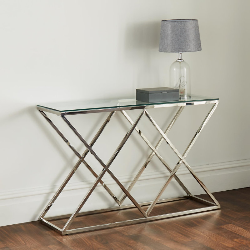 Gales 120cm Glass Top Console Table