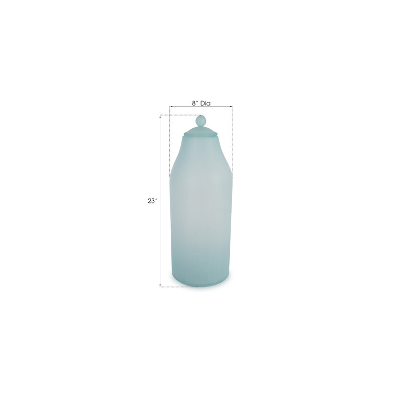 Frosted Glass Decorative, 23" H x 8" W x 8" D
