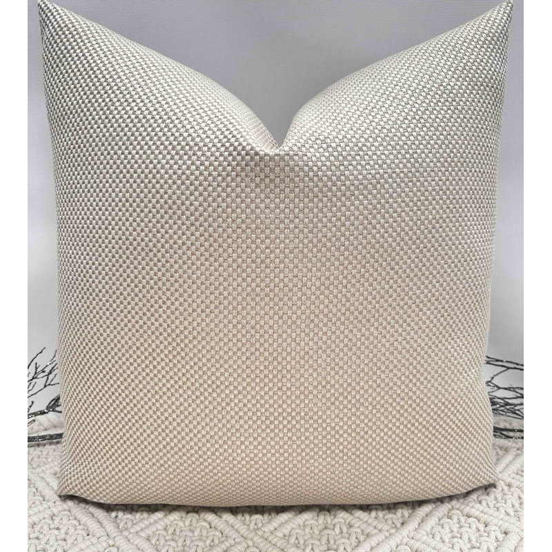 Abstract Beige Square Cushion Cover