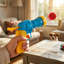 Interactive Cat Launcher Toy with Soft Pom Pom Balls