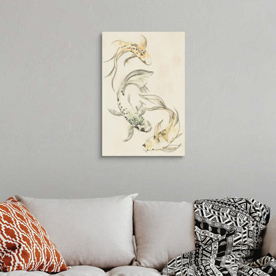 Koi Dance I, art mural sur toile