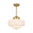 1-Light Schoolhouse Textured Drum Glass Pendant Light