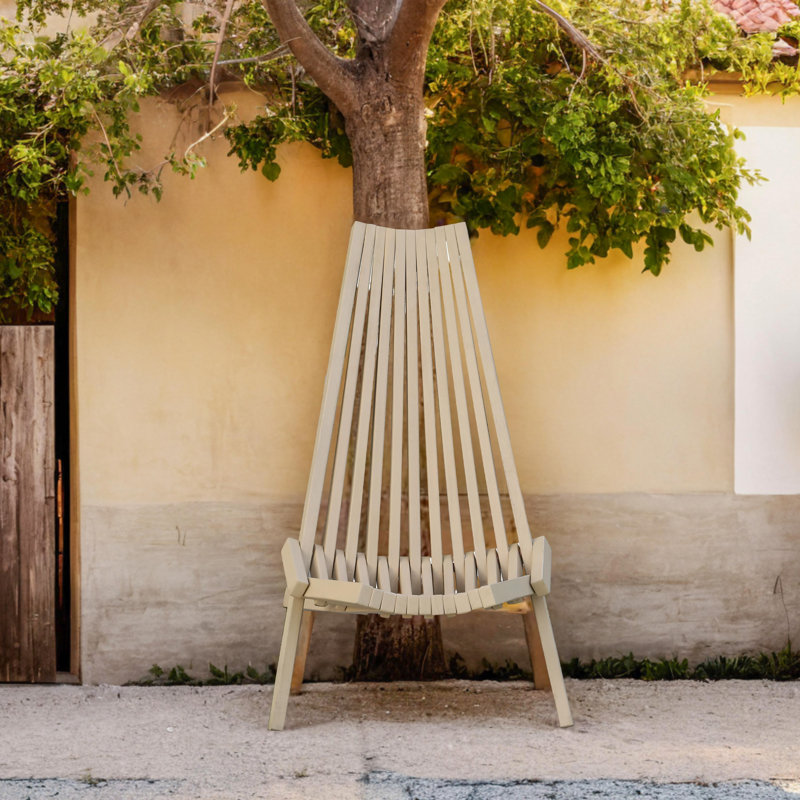 Chaise Adirondack pliante en bois, Beige