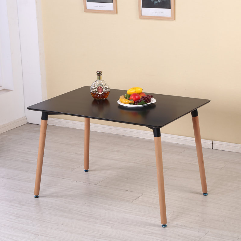 Dupri Solid Wood Dining Table, Black