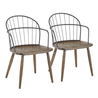Fauteuil Spindle brun foncé