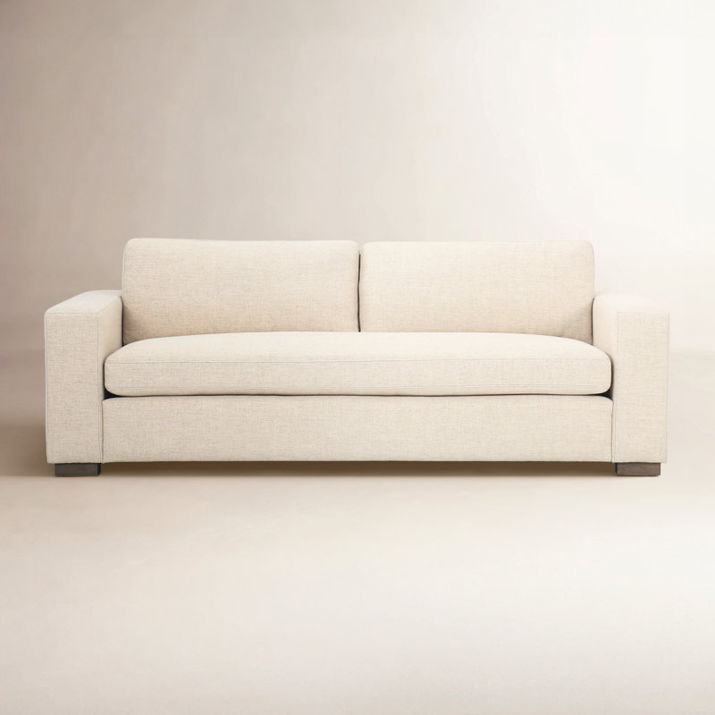 Boone 86" Sofa, Thames Cream Linen Blend