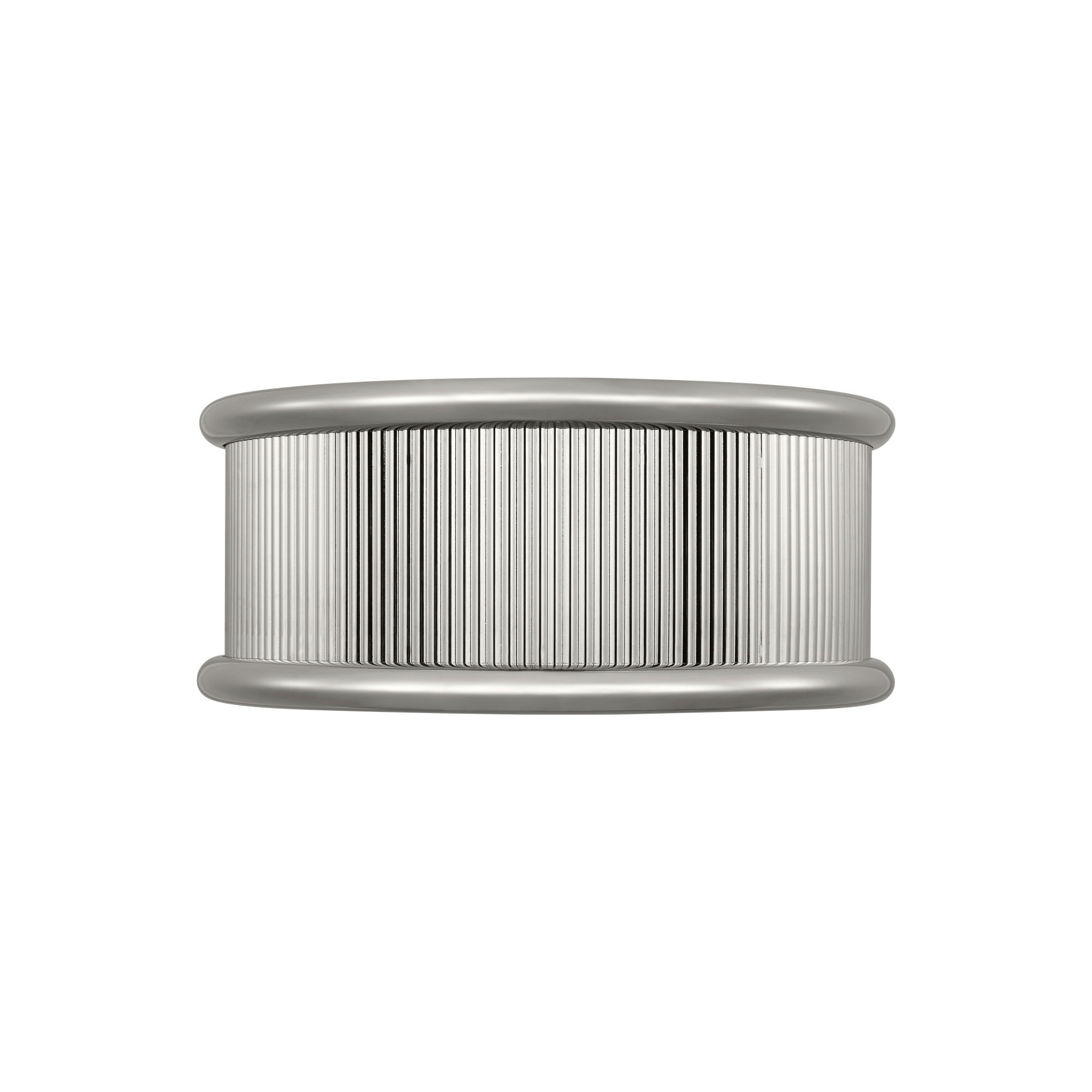Rigsby Flush Mount, Polished Nickel, 6" H x 14" W x 14" D