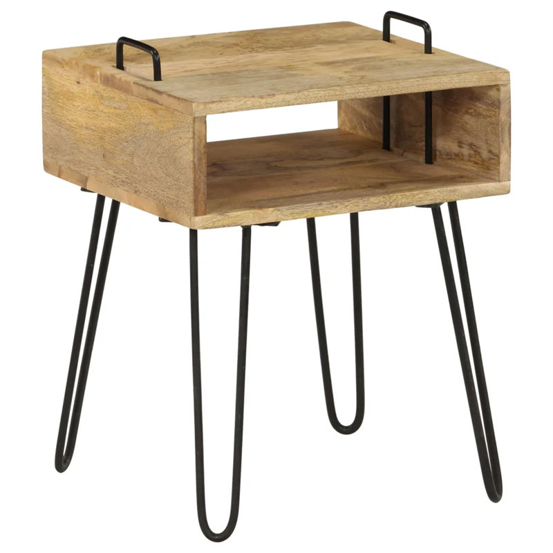 Reyes 40cm W Metal Bedside Table
