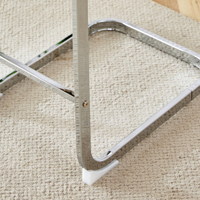 Tabouret de comptoir 25 po, Blanc, Tabouret de comptoir (siège d'une hauteur de 25 p, Chrome chrome
