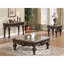 Console traditionnelle en bois massif avec plateau en marbre