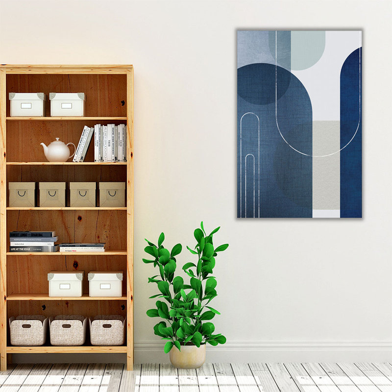 Blue Linen Mountains 1 - reproduction d'art sur toile, H 24 po x l 16 po