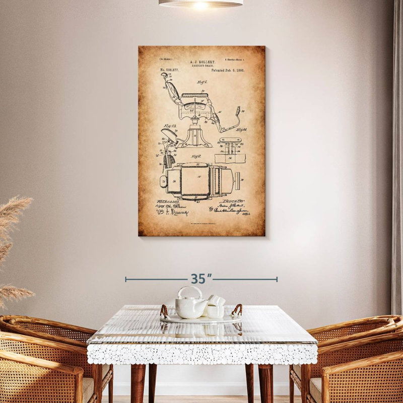 Barber's Chair Ladonta, 45" H x 30" W