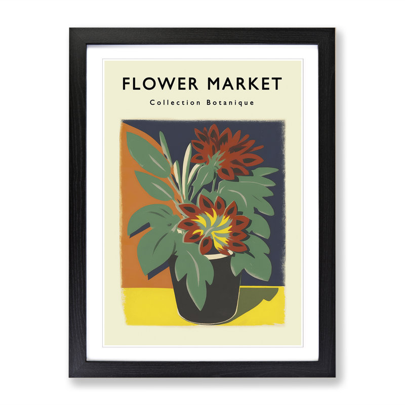 A Flower Market Exhibition Collection No.3 - Single Picture Frame Print on Wood, 34cm H x 25cm W x 2cm D