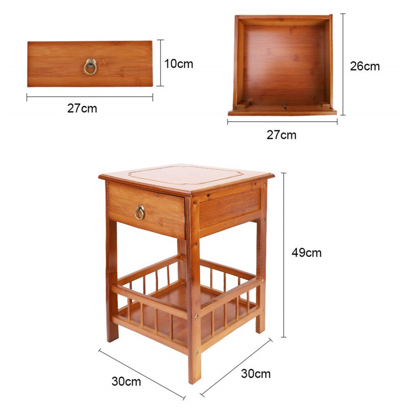 Khanh Solid Wood End Table