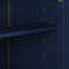 Armoire de rangement murale de salle de bain avec miroir, armoire à pharmacie avec tablette en bois réglable et portes, armoires de rangement montées avec 6 tablettes ouvertes, bleu-1227745064