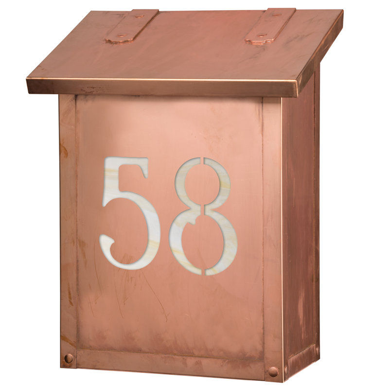 Boîte aux lettres murale classique, Vieux sou, Miel
