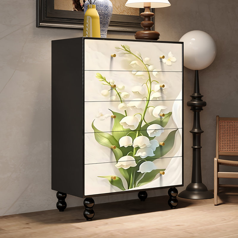 Armoire décorative à tiroirs de luxe à lumière française