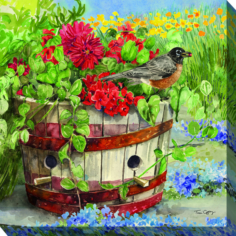 Deeba Robin Nest Wall Art Canvas