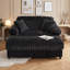 Canapé méridienne avec assise profonde, coussin en mousse à ressorts ensachés, accoudoirs incurvés et 2 coussins décoratifs-1108841246