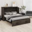 Murphy Cabinet Bed With Charging Station, Foldable Platform Bed With Large Storage Drawer-1920682065