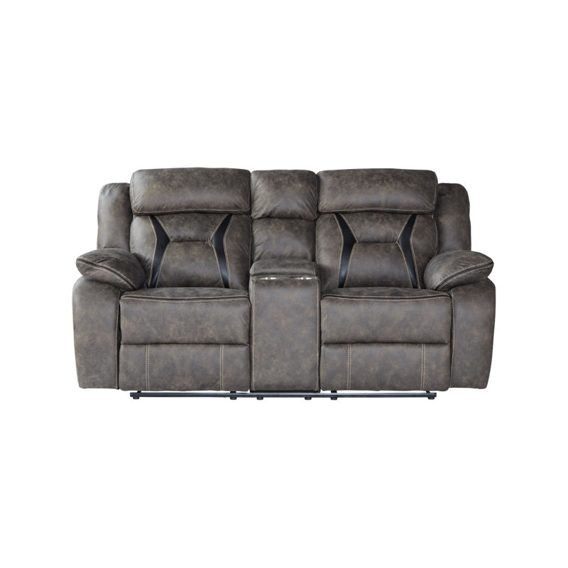 78'' Faux Leather Reclining Loveseat