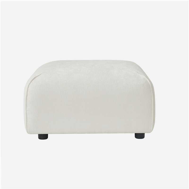 Ensemble de fauteuil d'appoint moderne et moelleux avec ensemble de repose-pieds pour salon et chambre à coucher, Beige