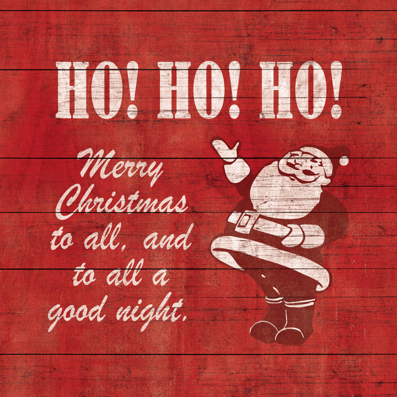 Merry Christmas To All - Wrapped Canvas Print, 76cm H x 76cm W