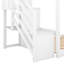 Lit simple superposé au dessus d'un lit blanc avec glissade et escalier-1844369138