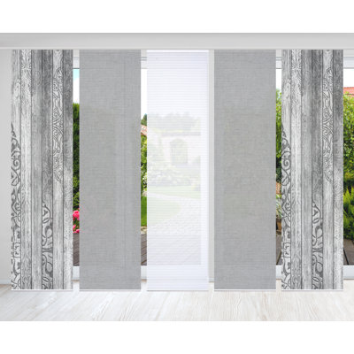 Polyester Semi Sheer Track Insert Sliding Panel