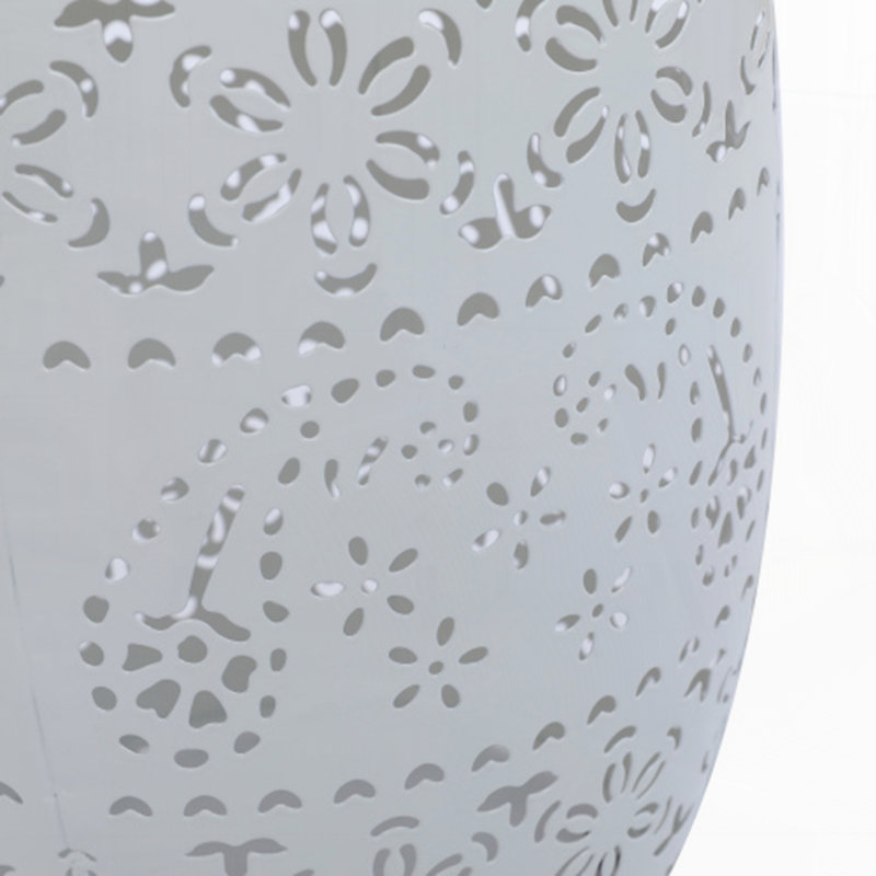 Outdoor Side Table, White