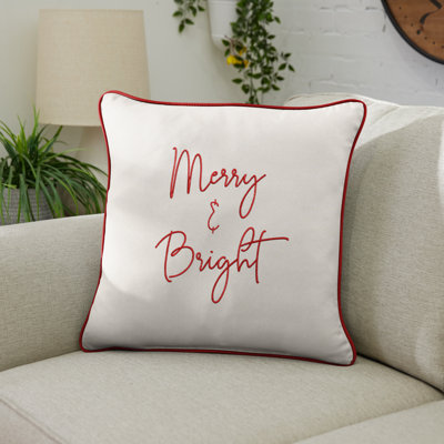 Embroidered Sunbrella® Outdoor Throw Pillow