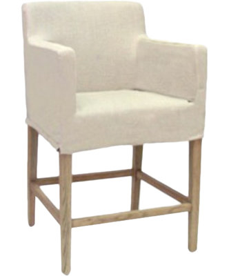 Avignon Upholstered Bar Stool with Solid Wood Frame