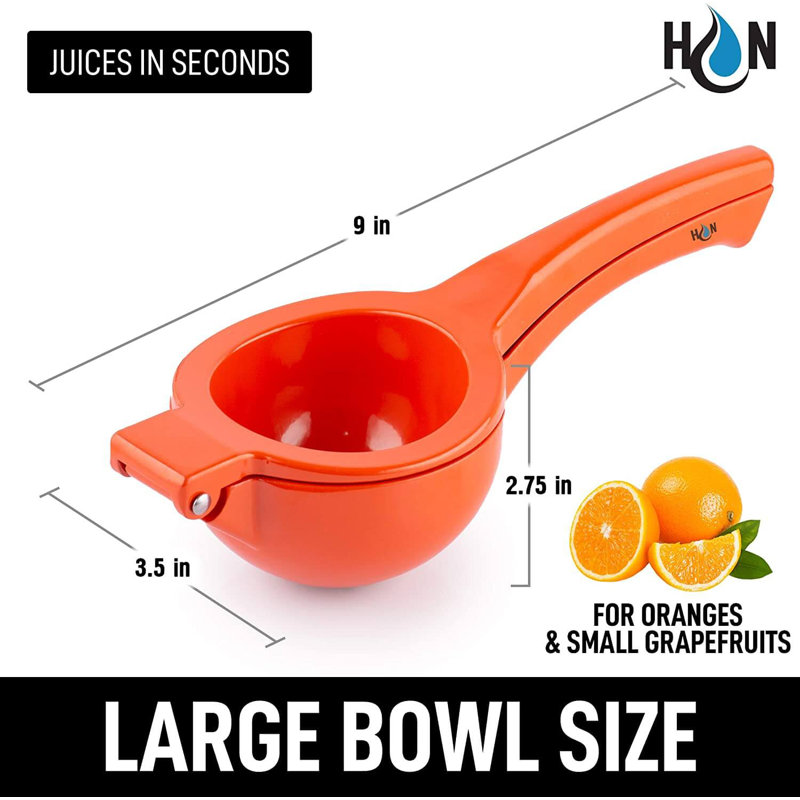 Zulay Kitchen Hydration Nation Handheld Metal Orange Squeezer Citrus Juicer Manual Press