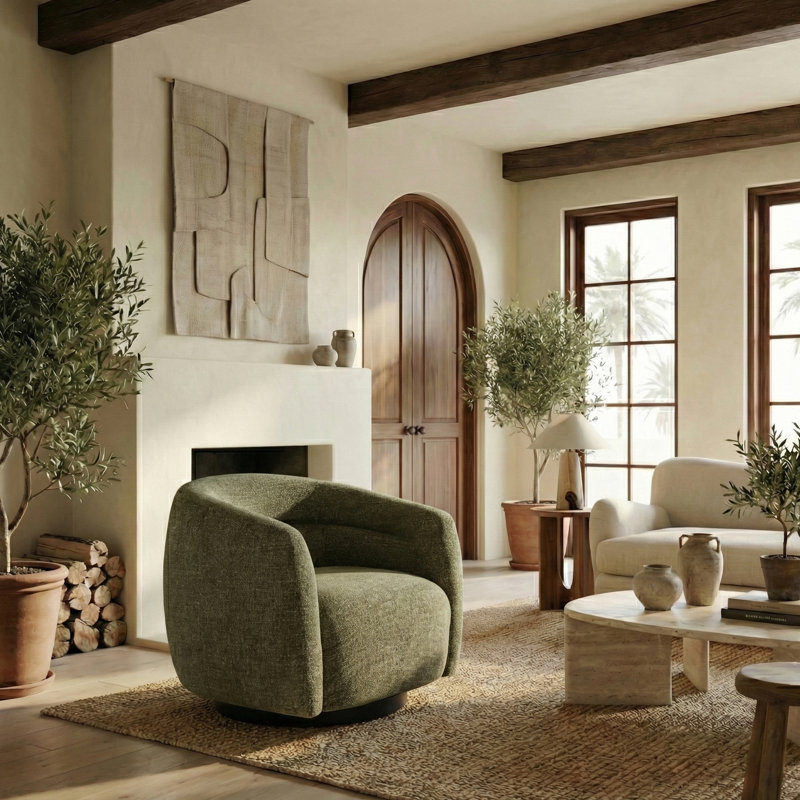 Chaise pivotante Kellybryn, Vert olive