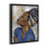 Illustrous Discovery, portrait féminin encadré sur toile flottante dorée, design par Marcus Prime