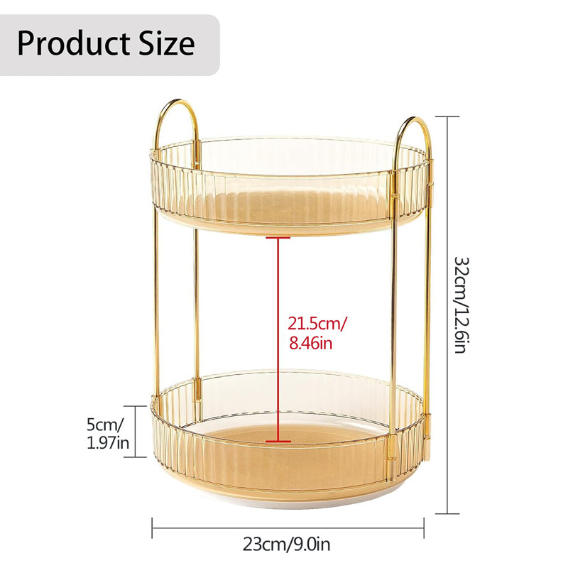 Rangement pour salle de bain 2 niveaux, Doré