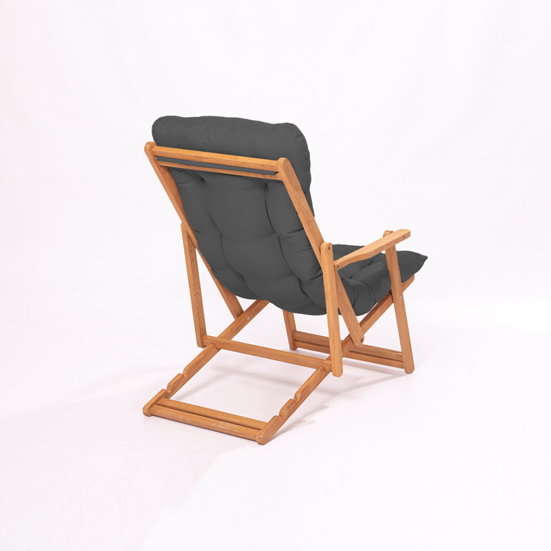 Phillippi Folding Deck Chair, Grey