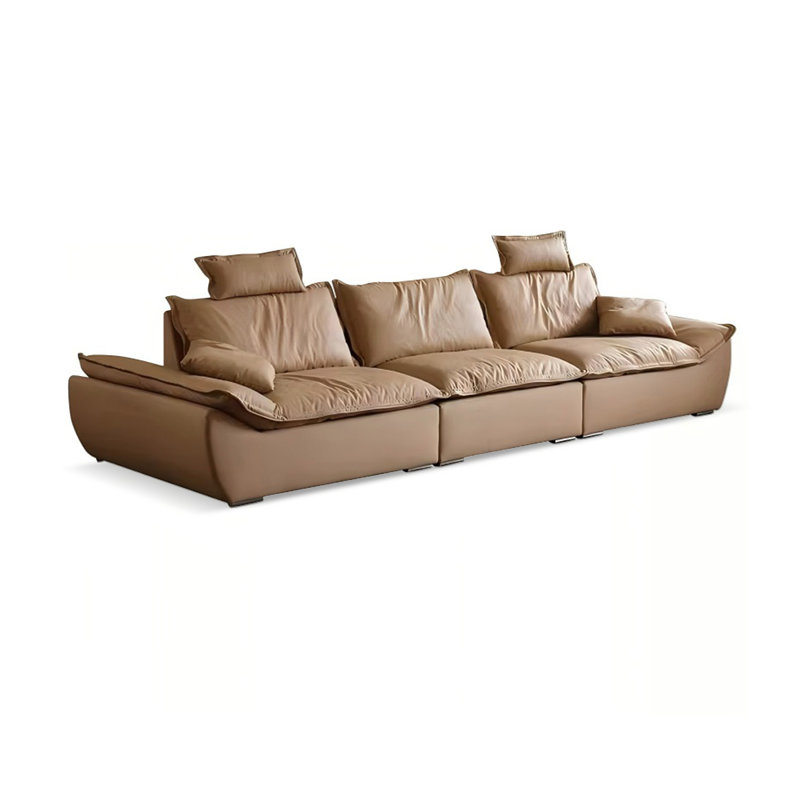 Camel Genuine Leather Modular Sofa