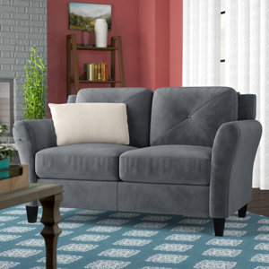 ibiza 57.87" round arm tufted back loveseat