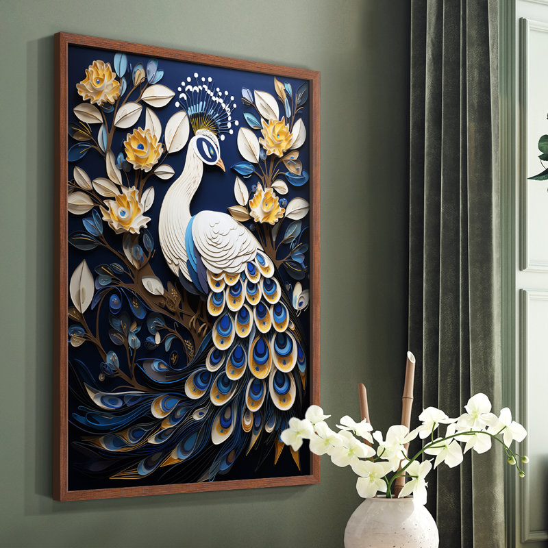 ANIMALS Series CCxxxxi - reproduction encadrée de qualité supérieure - prête à être accrochée - aucun clou requis, Noyer