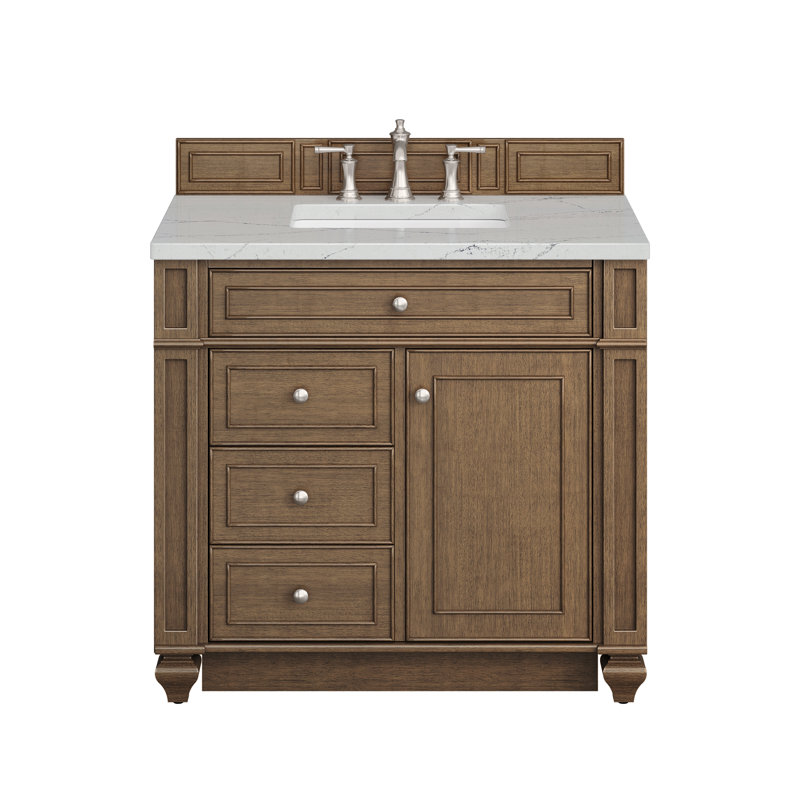 Bristol 36'' W Single Vanity, Saddle Brown, Ethereal Noctis, 8" Widespread