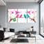 «Birds Birds Cherry Blossoms Branch», ensemble de 3 impressions sur toile-1153934488