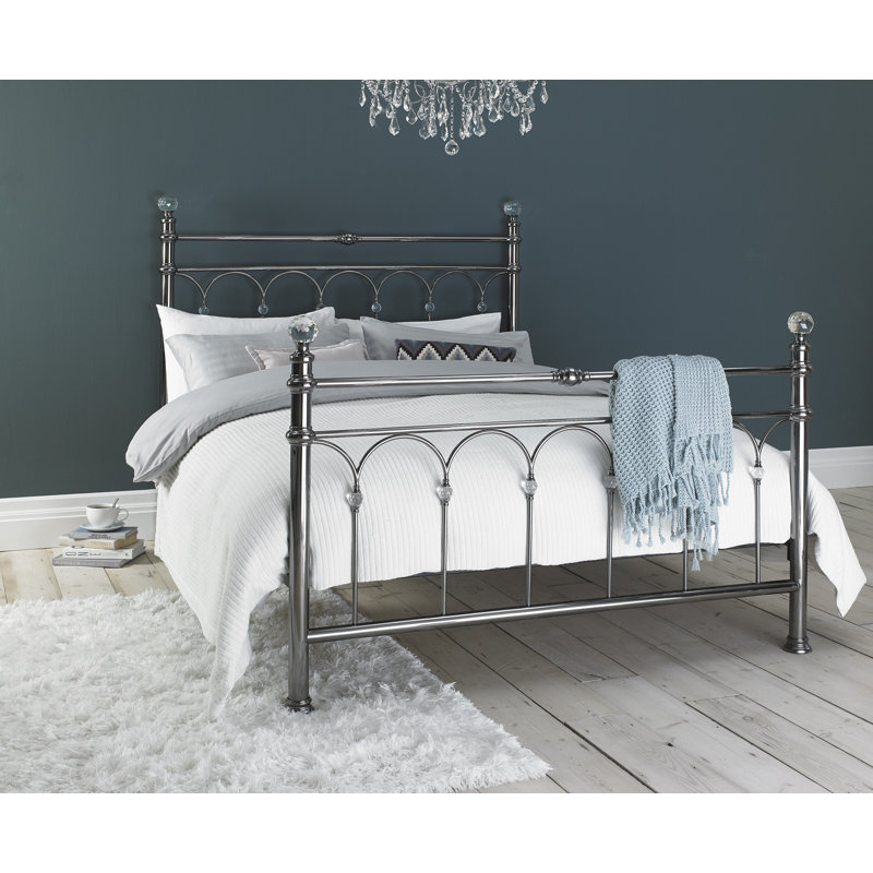 Metal Bed, Double (4'6), Antique Nickel