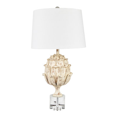 33.5" Acrylic Table Lamp With White Shade